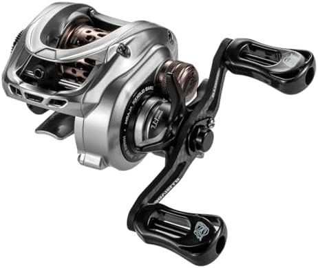 HICC50 Compact Baitcaster Fishing Reels - 4.7oz Ultra Smooth Bait Finesse Casting 30 Magnetic Brake, 7.1:1/8.1:1 Ratio10+1 Double Shield Bearing for Saltwater Freshwater with Dual spools by DOVIELLO