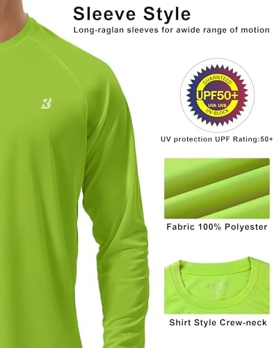 Roadbox Men's UPF 50+ UV Sun Protection Shirts, Long Sleeve Swim Rash Guard - Image 4