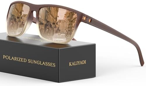 KALIYADI Polarized Sunglasses for Men, Lightweight Sun Glasses with UV Protection for Driving Fishing Golf by KALIYADI