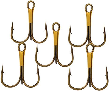 AMHDV 100pcs Treble Hooks Sharp Triple Hook for Freshwater Saltwater - Image 4