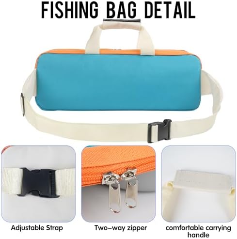 mouhike 17-inch Fishing Tackle Carrier Bag for Telescopic Rod Fishing Gear - Image 2