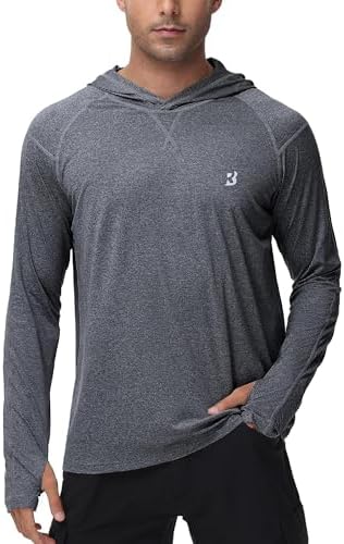 Roadbox Men's UPF 50+ Fishing Shirts, Long Sleeve UV Sun Protection Hoodie by Roadbox