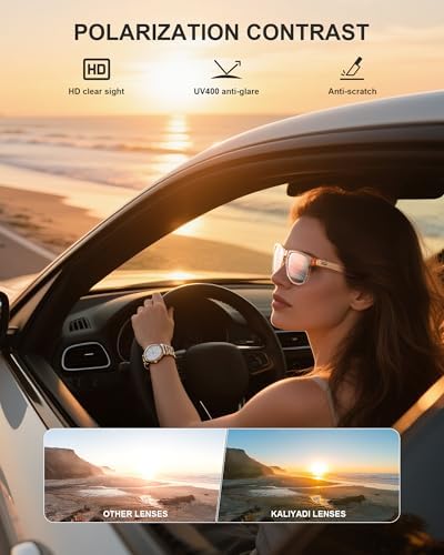 KALIYADI Polarized Sunglasses for Men, Lightweight Sun Glasses with UV Protection for Driving Fishing Golf - Image 4