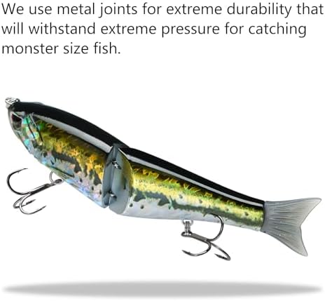 Bassdash SwimShad Glide Baits Jointed Swimbait Bass Pike Salmon Trout Muskie Fishing Lure - Image 5
