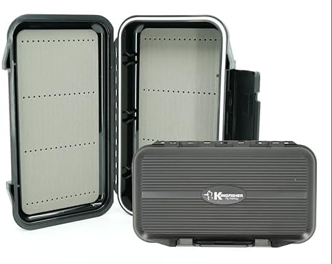 Kingfisher Large Waterproof Fly Box Great for Streamers and Saltwater Flies by KingfisherFlyFishing