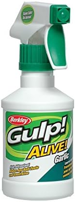 Berkley Gulp! Alive! Fish Attractant Spray Gulp!® with Garlic, Easy-to-Use Trigger Spray Bottle, Extreme Scent Dispersion, Works Great with Soft Bait, Hard Bait, and Live Bait by Berkley