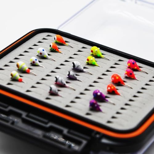 Alichino Ice Fishing Jig Set Ice Fishing Lures Micro Jig Head Hook Set for Panfish, Crappie, Walleye, Perch, Trout, Bluegill - Image 5