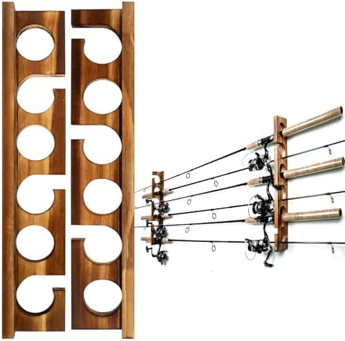 Ghosthorn Fishing Rod Holder,Wall or Ceiling Mounted Pole Rack Garage by Ghosthorn