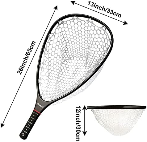 Aventik Fly Floating Fishing Net Carbon Fiber Landing Trout Net Light Weight Clear Rubber Ghost Net Catch & Release - Image 3