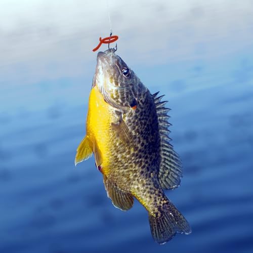 100 Pcs 3.3inch Soft Worms Fishing Lure Baits, Earthworm Baits Lifelike Fake Bloodworm,Fresh Water Fishing Bait - Image 6