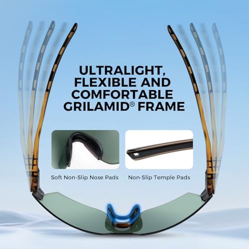 KastKing Tarkio Polarized Fishing Sunglasses, One Piece PC Lens Rimless - Image 6