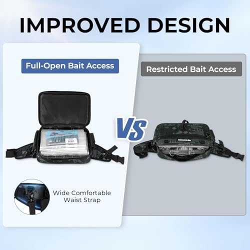 KastKing BaitSpace Waist Bag, Fishing Fanny Pack with Rod Holder - Image 3