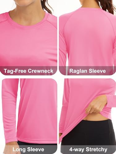 MAGCOMSEN Women's Long Sleeve Shirts UPF 50+ Sun Protection Shirts for Hiking Fishing Workout Rash Guard - Image 5