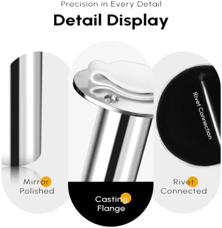 Fishing Rod Holder 2 Pack, 316 Stainless Steel 15/30/90 Degree Rod Holders for Fishing Boat, Flush Mount with Cap, Heavy Duty - Image 5