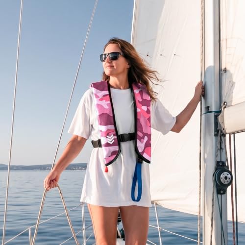 Automatic Inflatable Life Jackets for Women,Life Vest for Adults,Preserver PFD for Women,Supports Weight up to 330 pounds - Image 6