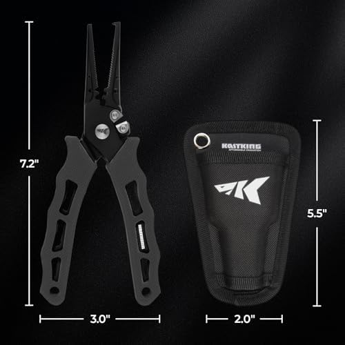 KastKing Cutthroat 7 inch Fishing Pliers, Ice Fishing, Gift for Men - Image 2