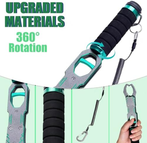 Fish Lip Gripper with 40lbs Built-in Weight Scale, 2-in-1 Fish Grabber Tool - Image 4