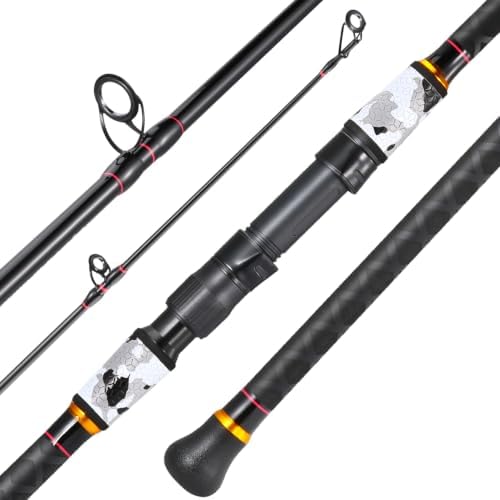 Sougayilang Surf Fishing Rod Portable Travel MH/H Surf Spinning Rod 4 Piece Carbon Fiber Saltwater Fishing Rod 10'/11'/12'/15' by Sougayilang