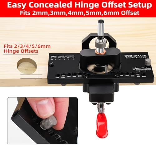 GOINGMAKE Metal Concealed Hinge Jig with Quick Clamp,35mm Cabinet Hinge Jig - Image 4