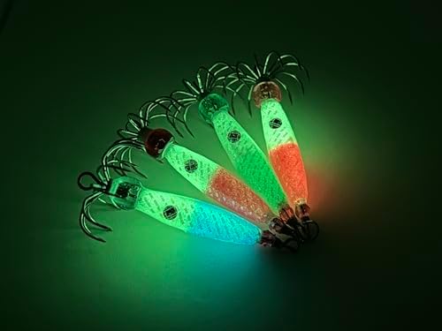 Squid Jig Weighted jigs Handmade 30mm Wide Hook Made in USA 3/8,1/2,3/4oz Premium Quality - Image 2