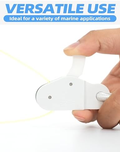 BLUEWING Outrigger Halyard Lock Pulley Single/Double/Triple Halyard Line Lock Pulley with Ball Bearing Snap Swivel for Offshore Fishing - Image 3