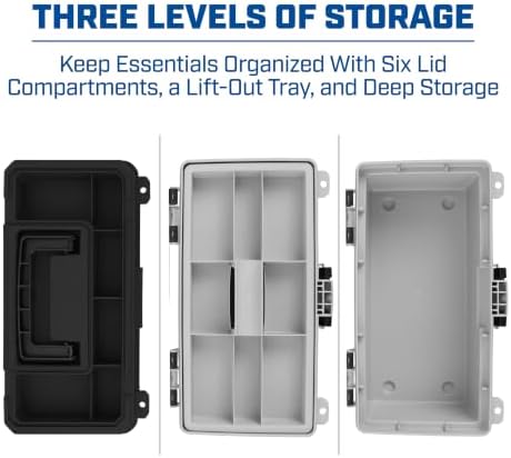 Sheffield 12290 13" Made in USA Tackle Box w/Lift Out Tray & Deep Storage - Image 3
