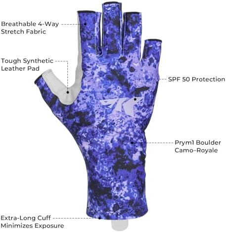 KastKing La Sal UPF50+ Fingerless Fishing Gloves, Men and Women - Image 6