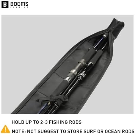 Booms Fishing PB3 5.4ft~6ft Fishing Rod Case, Portable Folded Fishing Pole Case with Two-Way Zippers, 0.6ft Extended Design Fishing Rod Bag, Fit for 2~3 Fishing Poles, 64"~72" - Image 3