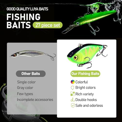 Fishing Pole and Reel Combo - 2PCS Carbon Fiber Telescopic Rods Spinning Reels Saltwater/Freshwater Kit with Lures, Line and Carrier Bag, Travel Fishing Gear for Adults - Image 5