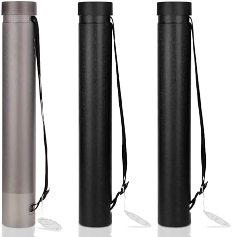 DEWEL Telescoping Poster Tube with Strap, 22-34 Inch Blueprint Tube 3 Pack by DEWEL