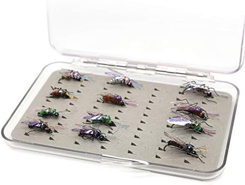 YZD Fly Fishing Flies Realistic Dry Wet Nymph Trout Flies Hand Tie Lures Kits 12/26/48 Pcs… - Image 6