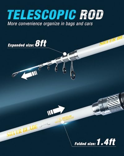Ghosthorn Telescopic Fishing Rod and Reel Combo Spinning Fishing Pole Kit - Image 6