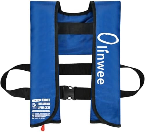 Adult Automatic Inflatable PFD Jacket, Adjustable and Lightweight Water Sports Vest for Kayak SUP Paddleboarding Boating Sailing Fishing (Buoyancy is Greater Than 150 N) by Unknown