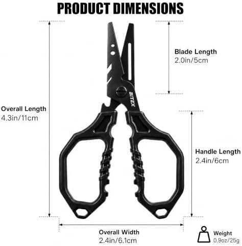 BiteX Fishing Scissors, Braid Cutter & Multi-Tool, Saltwater - Image 5