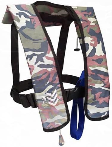 Manual Inflatable Life Jacket|Life Vest for Adults|PFD Low Profile|Supports up to 330 lbs(YSH700) by morinokawau
