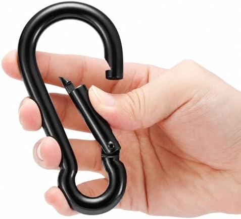 sprookber Stainless Steel Carabiner Spring Snap Hook - 304 Stainless Steel Heavy Duty Clips, Set of 4 - Image 4