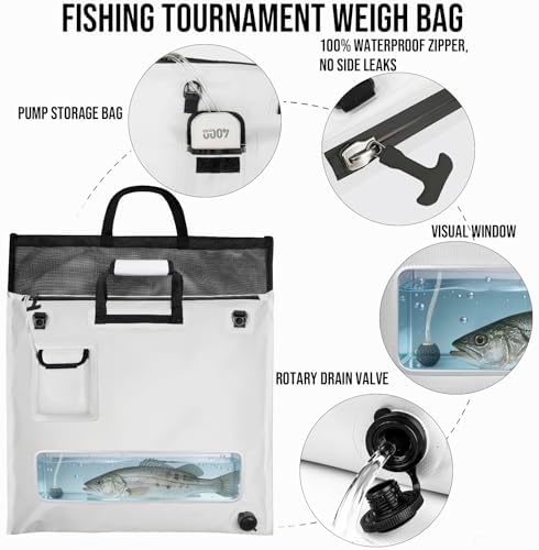 THKFISH Fish Tournament Weigh in Bag for Bass Fishing with Leakproof Zipper - Image 2
