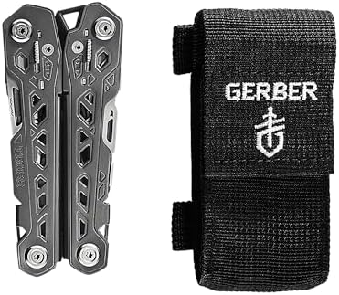 Gerber Truss 17-in-1 EDC Multitool Pliers, Pocket Knife with Sheath, Gray - Image 3
