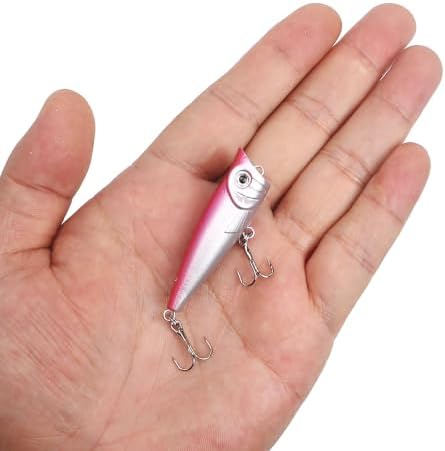 Large Top Water Popper Lure: 2pcs 3D Eyes Tuna Popper Saltwater Fishing Lures for Surf Fishing Gt Tuna Kingfish Large Predator Fish - Image 4