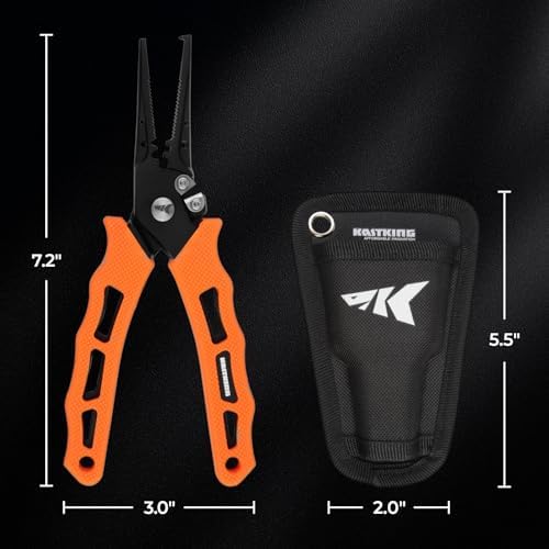 KastKing Cutthroat 7 inch Fishing Pliers, Ice Fishing, Gift for Men - Image 6
