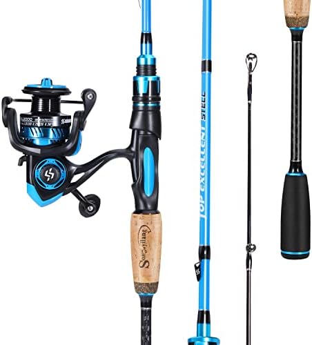 Sougayilang Fishing Pole, 30-Ton Carbon Fiber Fishing Rod and Reel Combo, 2 Pcs Blanks Spinning Reel Combos - Image 2