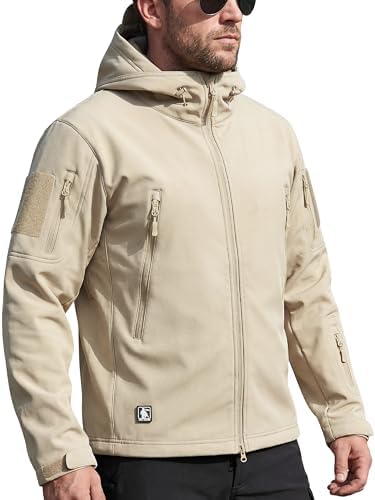 FREE SOLDIER Men's Hooded Waterproof Softshell Jacket by FREESOLDIER