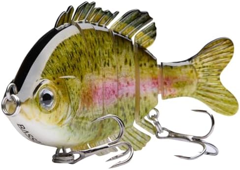 BASSDASH SwimPanfish Multi Jointed Bluegill Bass Fishing Lure Swimbaits by Bassdash