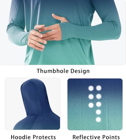 NORTHYARD Men's Sun Hoodie Long Sleeve Fishing Shirts UPF 50+ Rash Guard - Image 4
