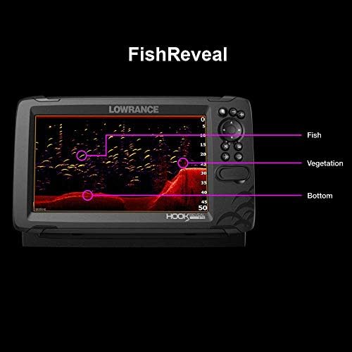 Lowrance HOOK Reveal 5 SplitShot - 5-inch Fish Finder with SplitShot Transducer, Preloaded C-MAP US Inland Mapping - Image 6