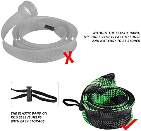 SF Fishing Rod Socks Pole Sleeve Cover Protector Gloves - Image 4