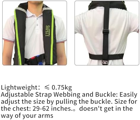 Automatic Inflatable Life Jacket|Life Vest for Adults|PFD Low Profile|Supports up to 330 lbs - Image 5
