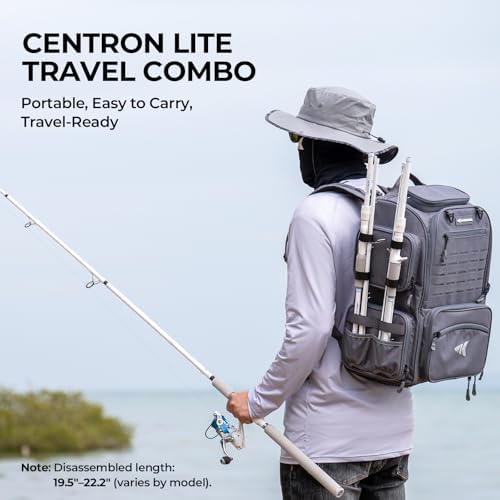 KastKing Centron Lite Travel Fishing Rod and Reel Combo, Packable Twin-Tip - Image 2