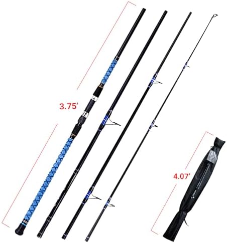 Fiblink Surf Spinning Fishing Rod Carbon Travel Surf Rod 2 Piece/3 Piece/4 Piece Spinning Fishing Rod 9'/10'/11'/12'/15' - Image 2
