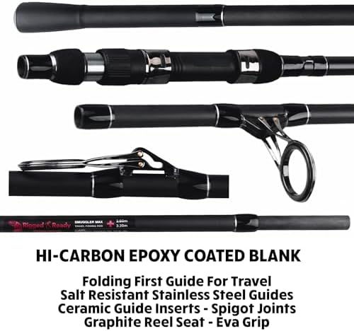 Rigged & Ready S Series Travel Fishing Rods.Big Fish Predator Carp Surf Rod - Image 5